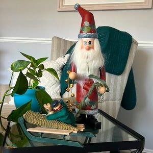Zims Vtg heirloom handmade Santa and Sleigh collectable